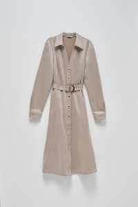 SHIRT DRESS IN SUEDE