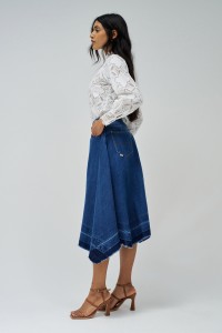 TRUE SKIRT IN LIGHTDENIM
