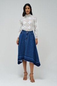 TRUE SKIRT IN LIGHTDENIM