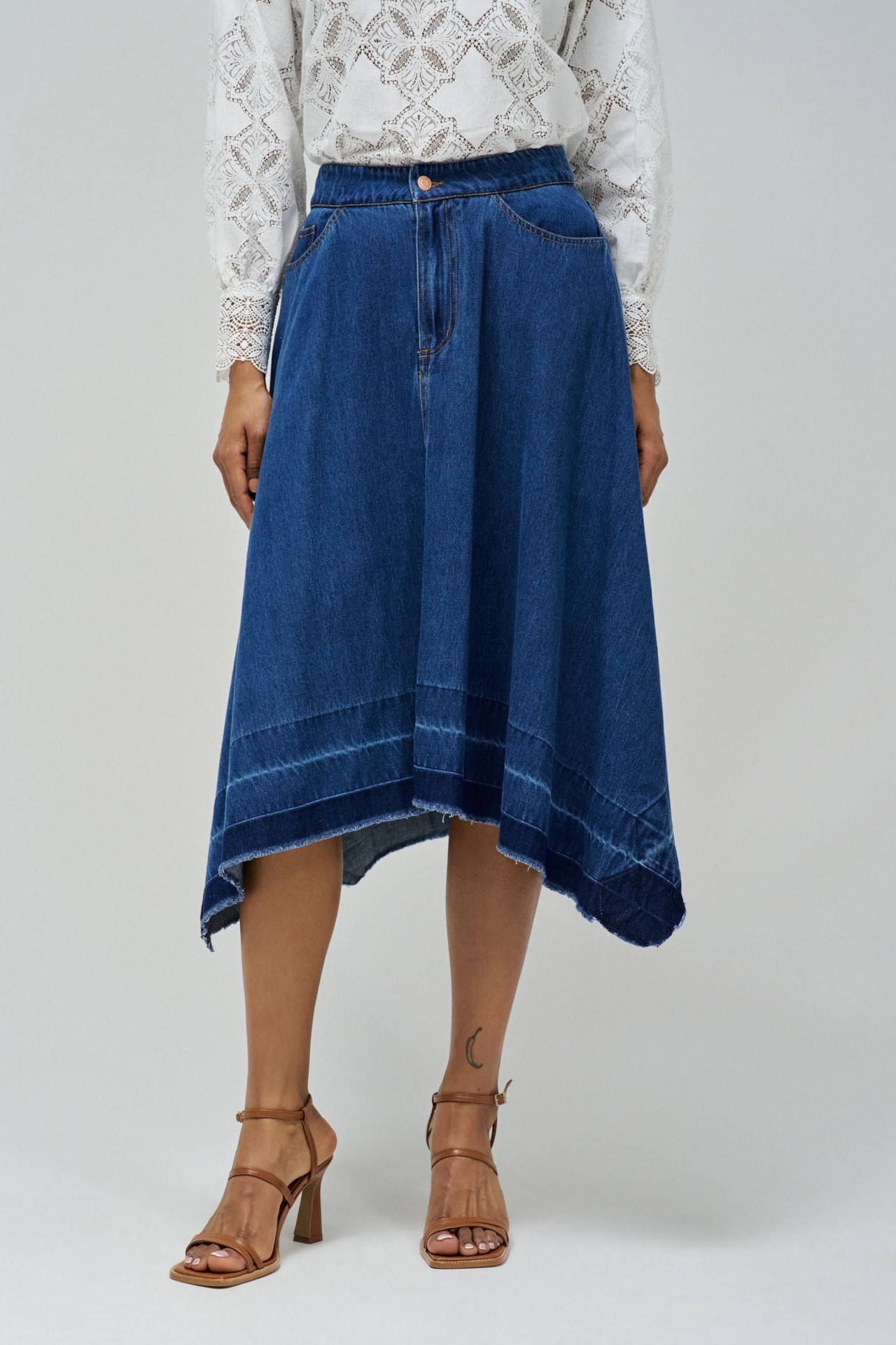 TRUE SKIRT IN LIGHTDENIM