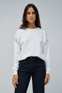 SWEATSHIRT WITH RHINESTONES
