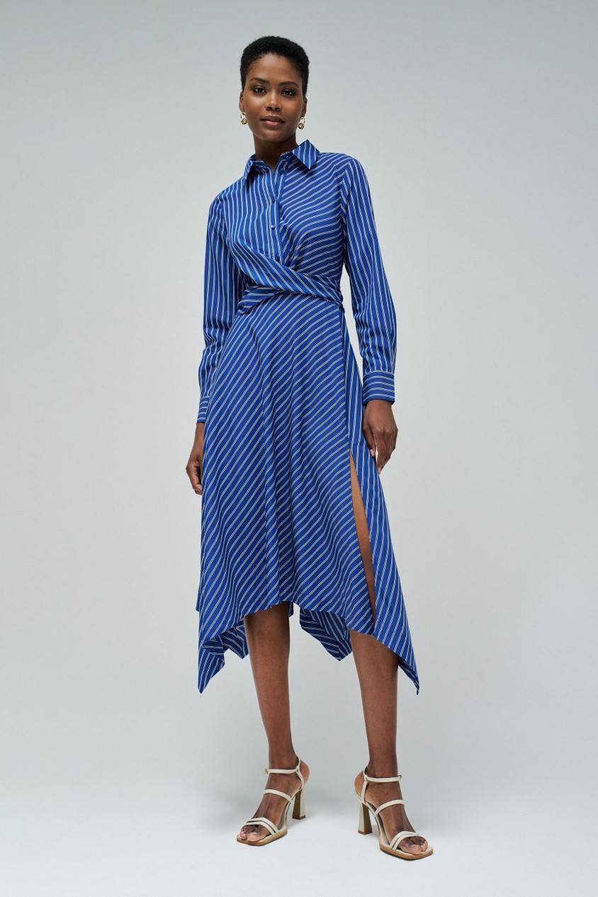 ASYMMETRIC MIDI DRESS