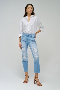 JEANS TRUE CROPPED SLIM COM ROTOS