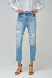JEANS TRUE CROPPED SLIM COM ROTOS