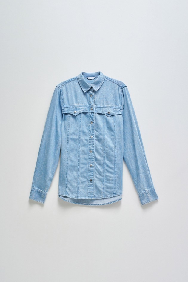 LIGHTDENIM SHIRT WITH WASHING EFFECTS