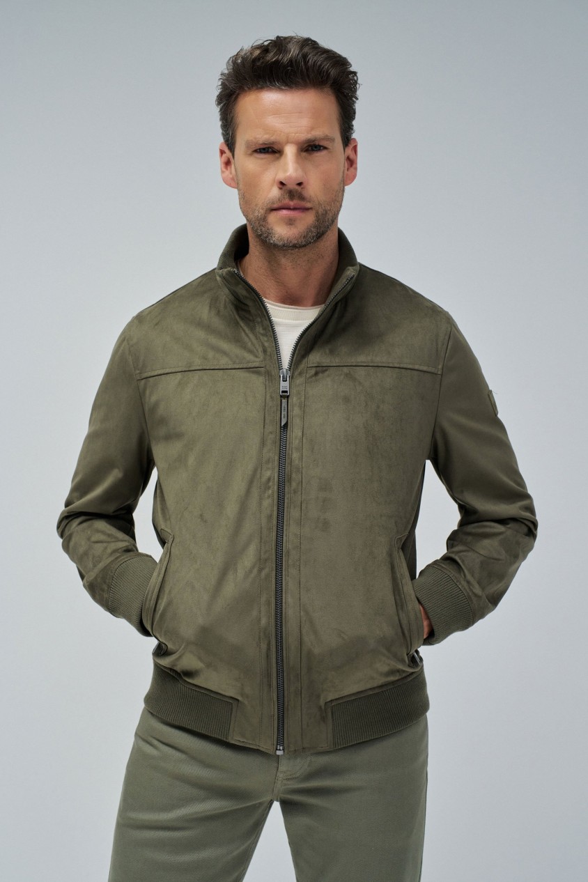 SUEDE BOMBER JACKET