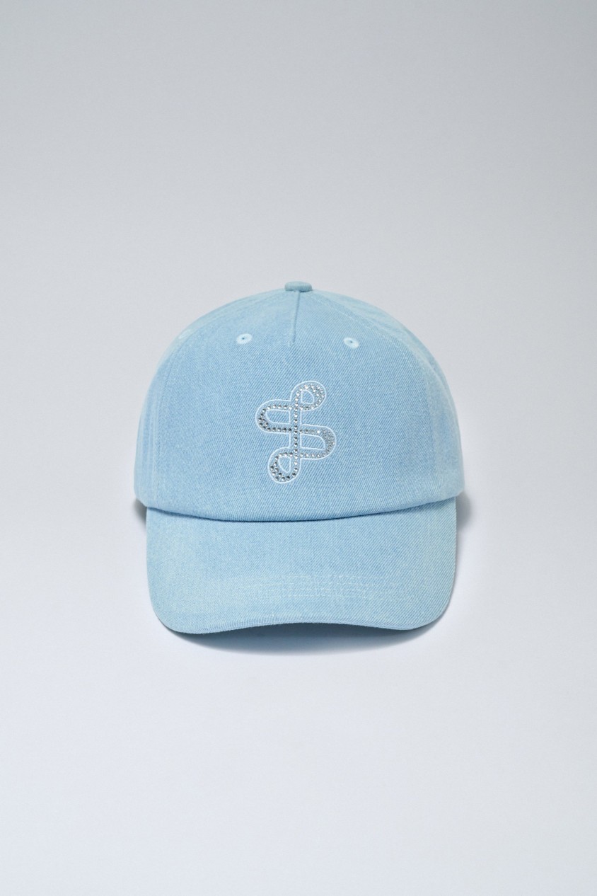 CAPPE AUS DENIM MIT BRANDING