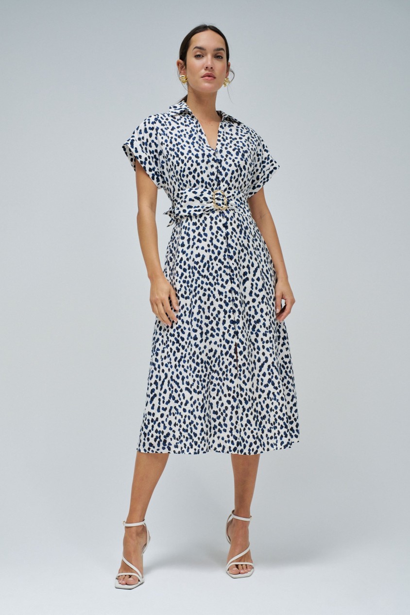 PRINT SHIRT DRESS