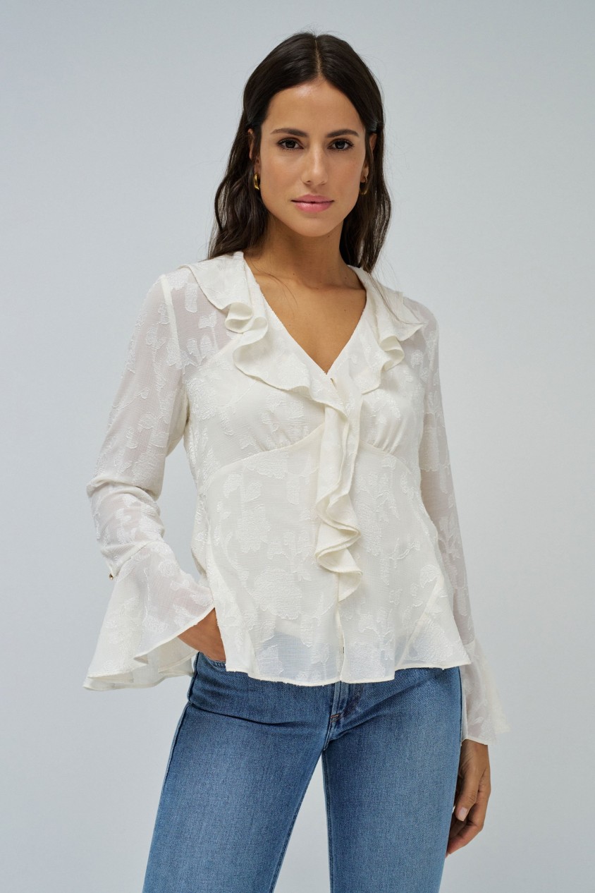 BLOUSE AVEC VOLANTS