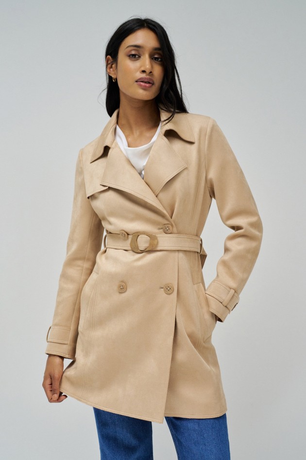 SUEDE TRENCH COAT