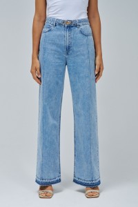 WIDE LEG LIGHTDENIM JEANS
