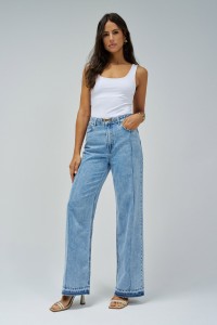 WIDE LEG LIGHTDENIM JEANS