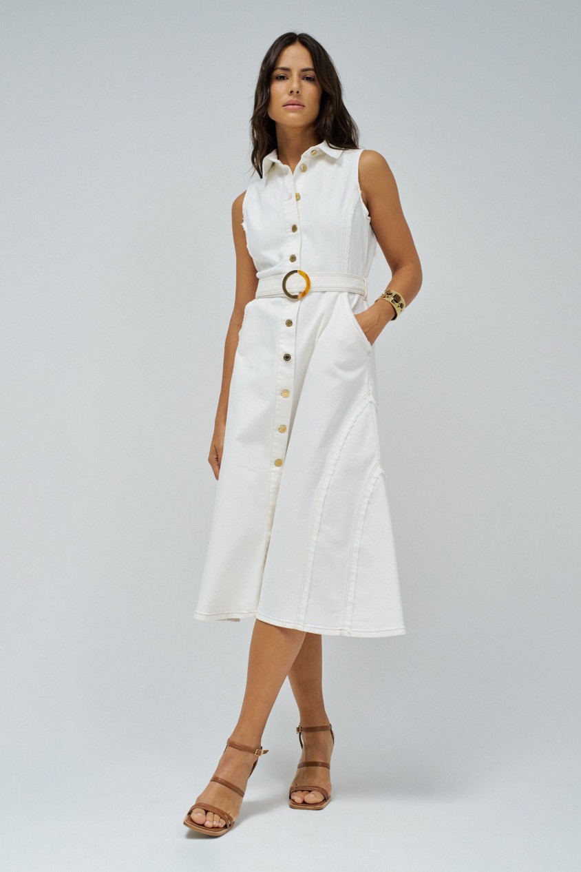 MIDI DENIM DRESS