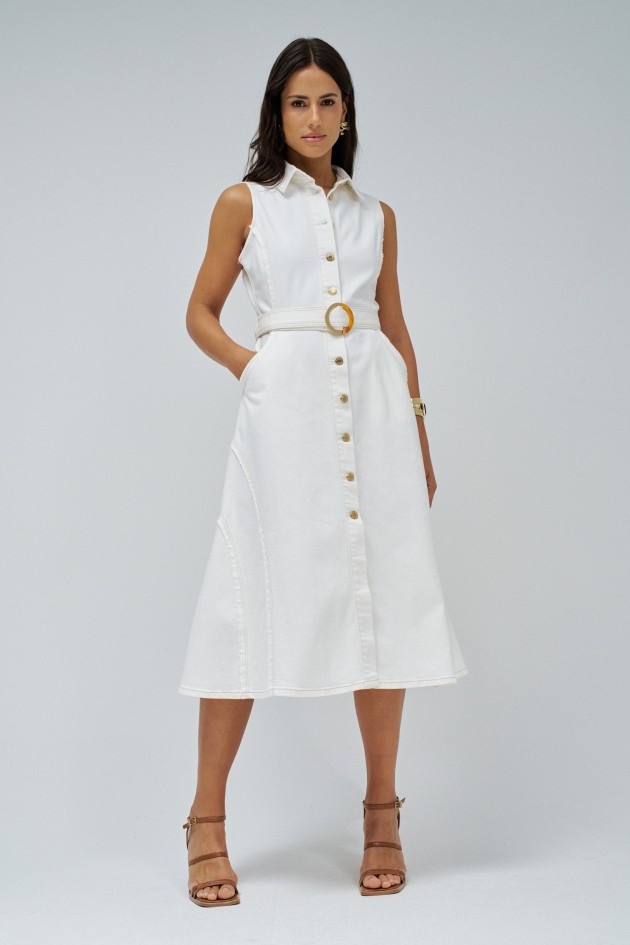 MIDI DENIM DRESS