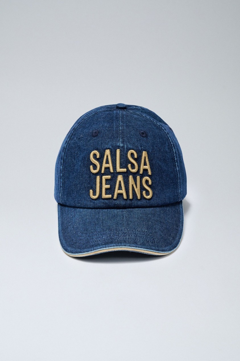 DENIM CAP WITH BRANDING