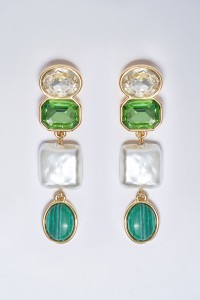 PENDIENTES COLGANTES CON PIEDRAS STRASS