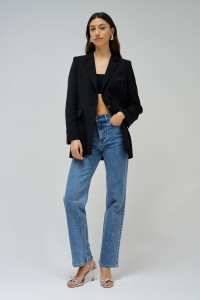 JEANS TRUE STRAIGHT MIT STRASS