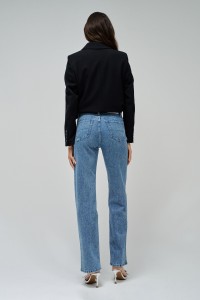 JEANS TRUE STRAIGHT MIT STRASS