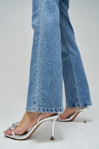 JEANS TRUE STRAIGHT MIT STRASS