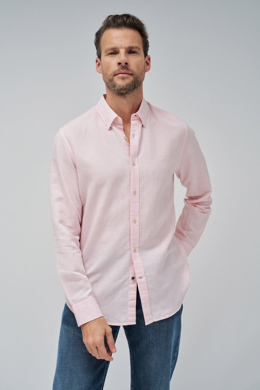CAMISA COM MISTURA DE LINHO
