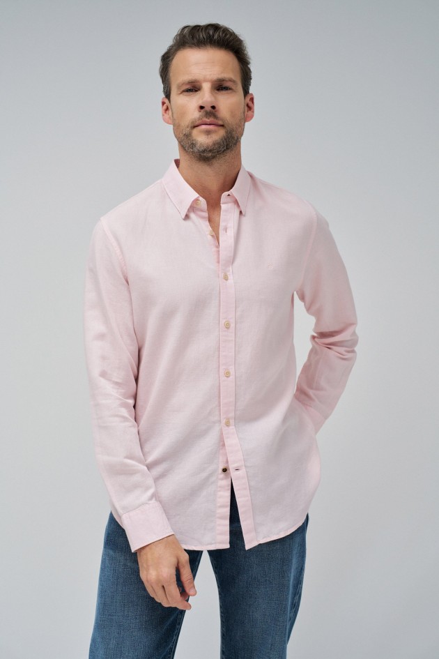 SHIRT WITH LINEN BLEND