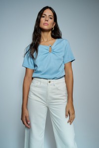 BLUSA EN LIGHTDENIM