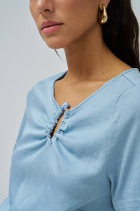 BLUSA EN LIGHTDENIM