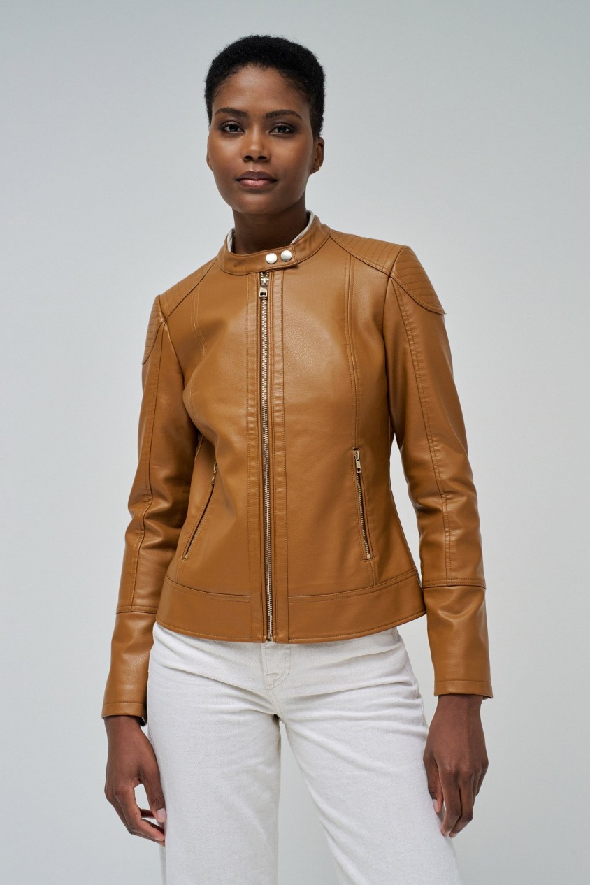 FAUX LEATHER JACKET