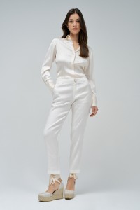 LINEN CHINO TROUSERS