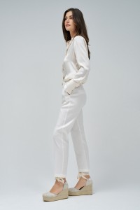 LINEN CHINO TROUSERS