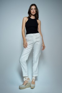 LINEN CHINO TROUSERS