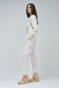 LINEN CHINO TROUSERS