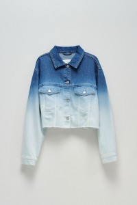 VESTE EN JEAN CROPPED DGRAD