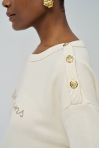 SWEATSHIRT IN FLEECE WITH BRANDING