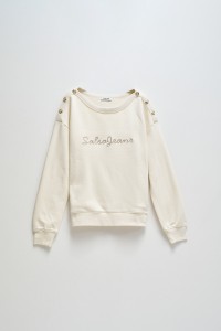 SWEATSHIRT IN FLEECE WITH BRANDING