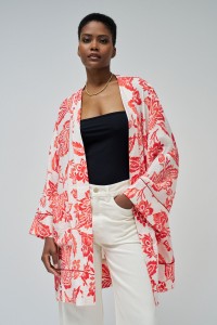 KIMONO COM ESTAMPADO FLORAL