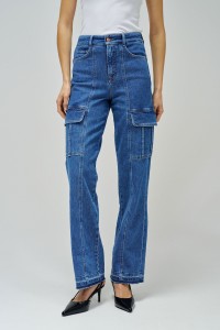 FAITH PUSH IN STRAIGHT CARGO STYLE JEANS