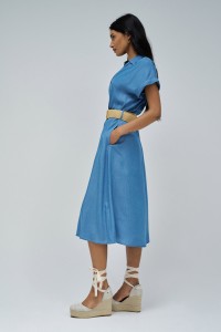 MIDI DRESS IN LIGHTDENIM