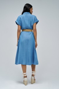 MIDI DRESS IN LIGHTDENIM