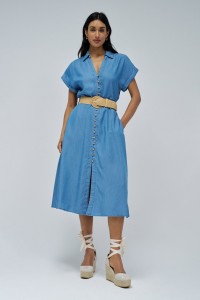 MIDI DRESS IN LIGHTDENIM