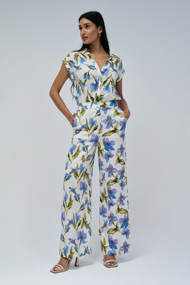 STRAIGHT TROUSERS IN FABRIC