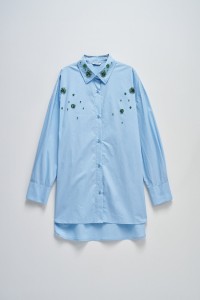 CHEMISE EN POPELINE AVEC STRASS
