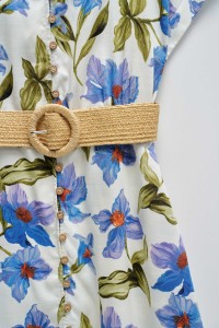 SHIRT DRESS WITH FLORAL PATTERN