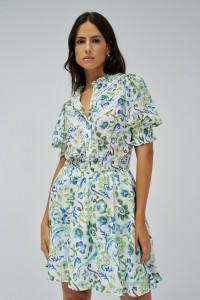 SHORT DRESS WITH FLORAL PRINT