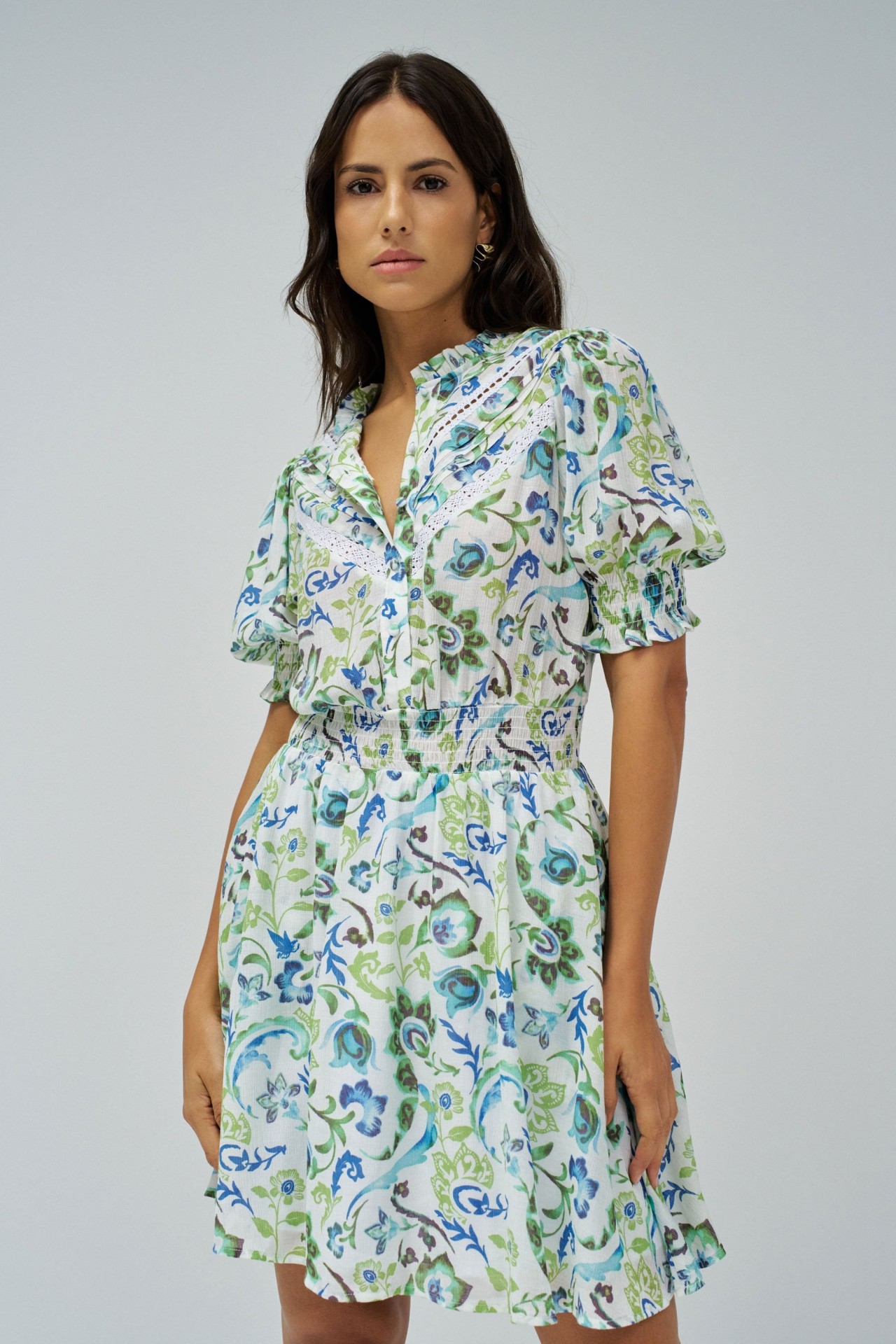 SHORT DRESS WITH FLORAL PRINT