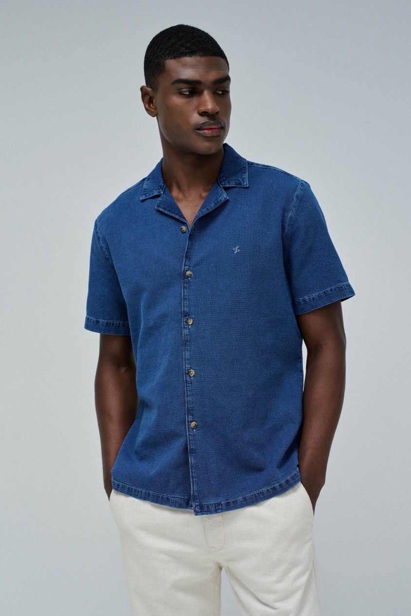 SHIRT WITH LINEN BLEND