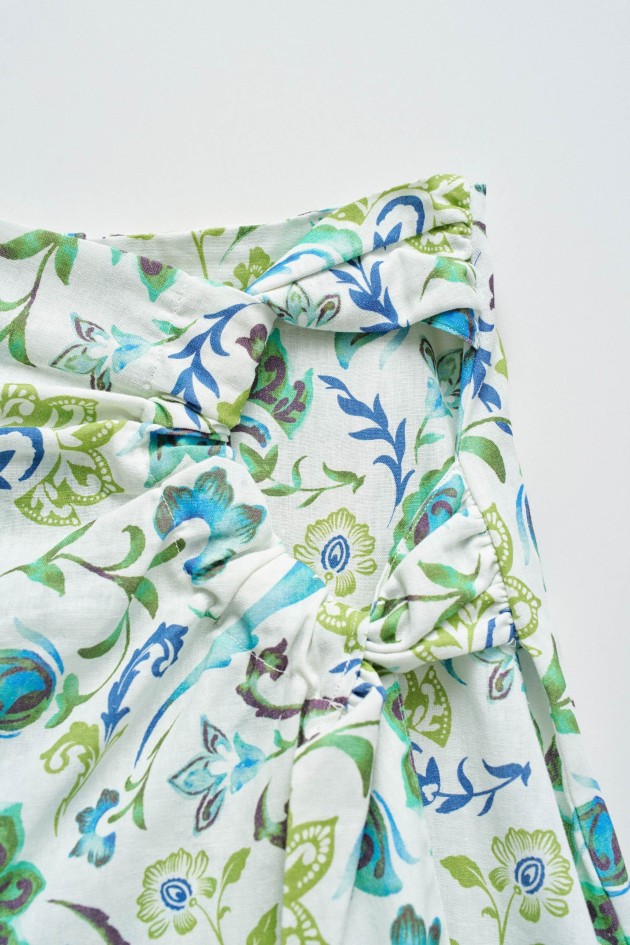 SKORT WITH LINEN BLEND