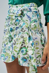 FALDA PANTALN CON MEZCLA DE LINO