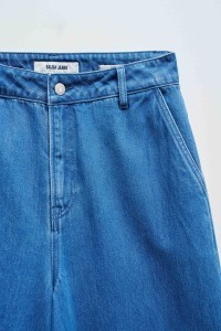 TROUSERS IN LIGHTDENIM WITH WIDE LEG