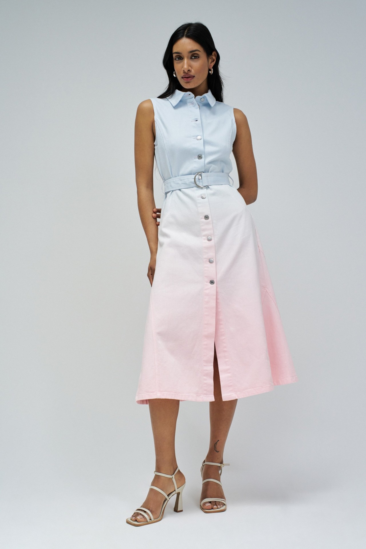 MIDI DENIM DRESS